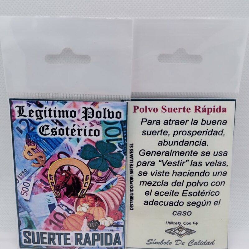 POLVOS ESOTERICOS SUERTE RAPIDA