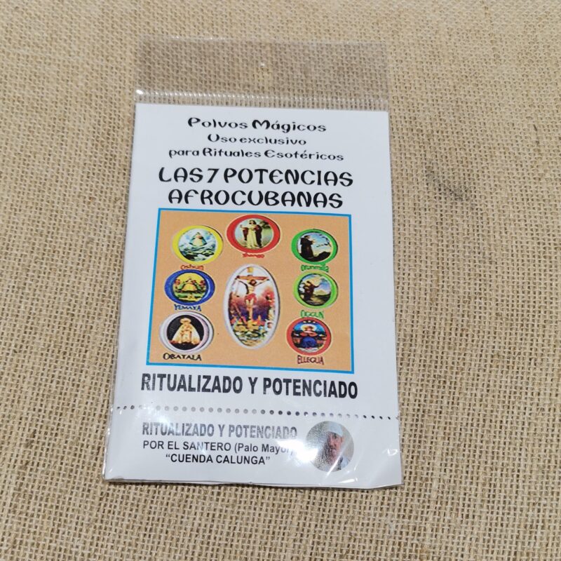 POLVOS RITUALIZADOS SANTERIA 7 POTENCIAS