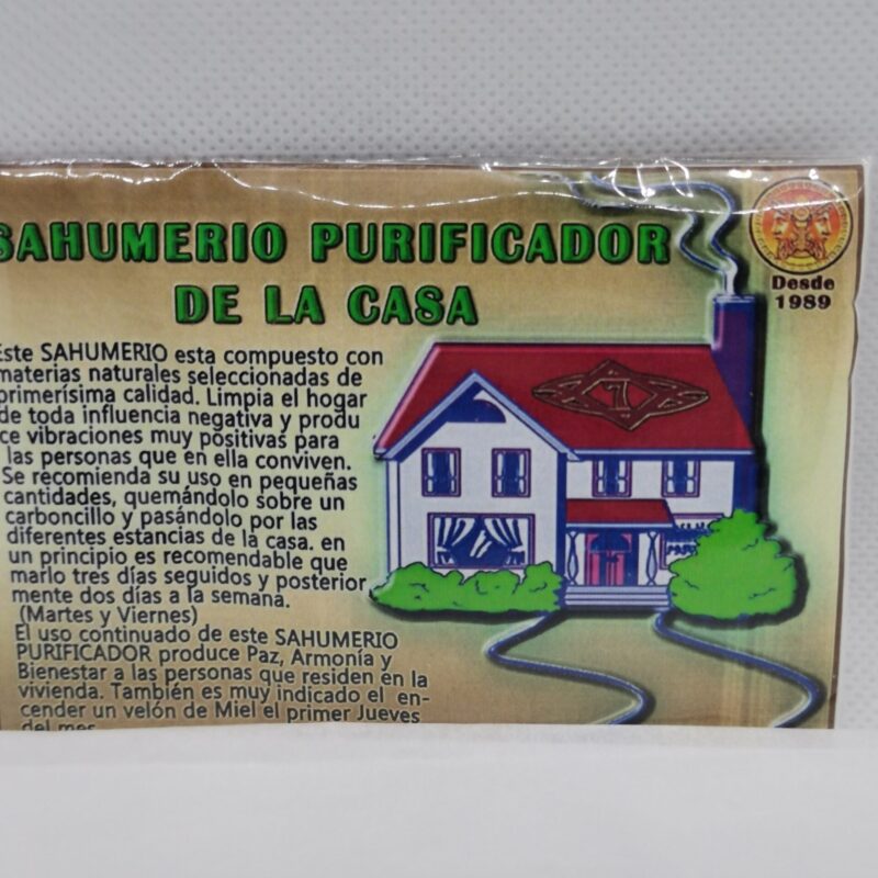 SAHUMERIO PURIFICADOR DE LA CASA