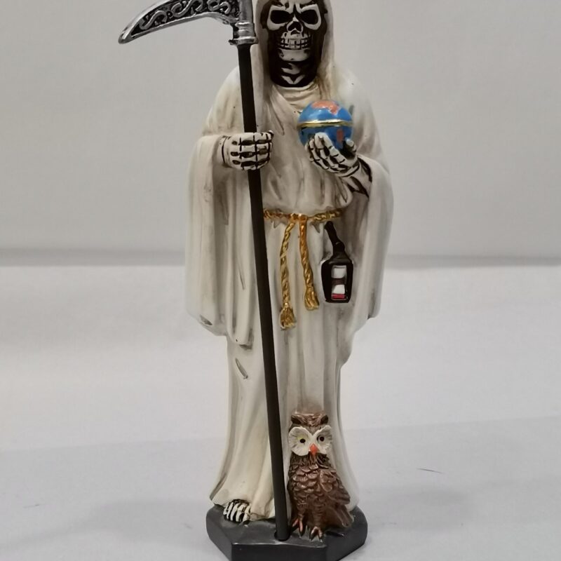 SANTA MUERTE BLANCA 15 CM