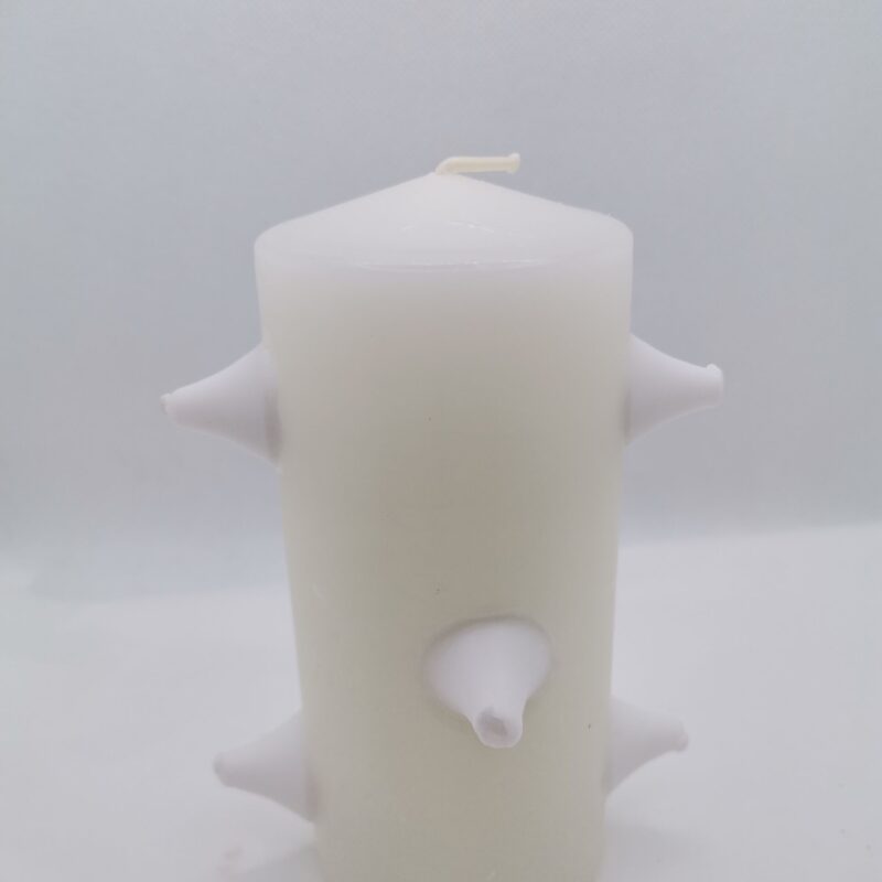 VELA SIETE MECHAS BLANCA