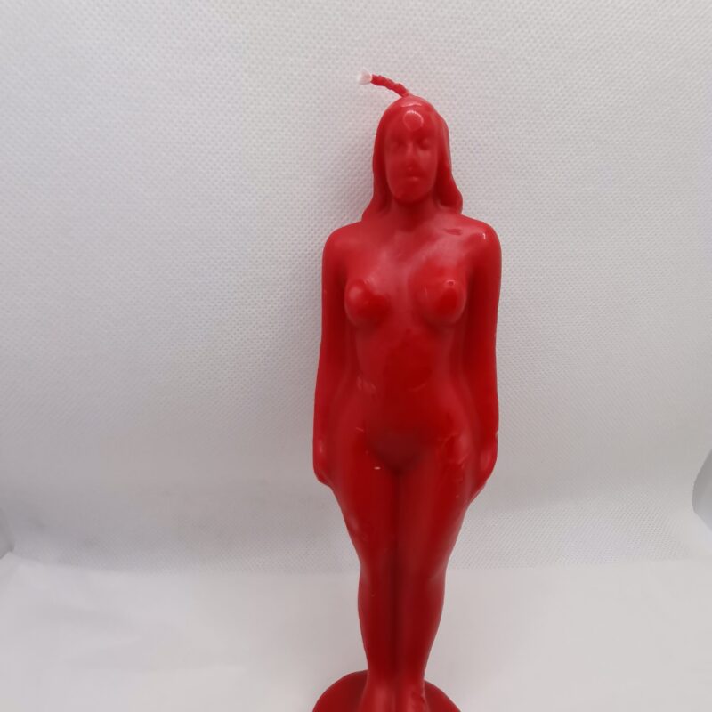 VELA FIGURA MUJER ROJA