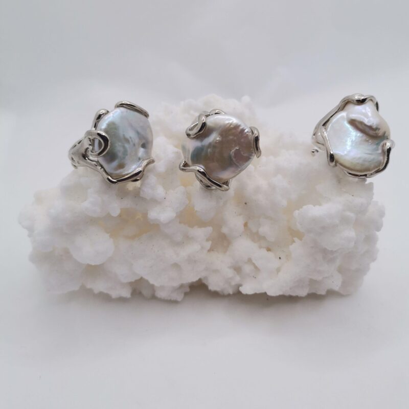 ANILLO PERLA NATURAL PLATA
