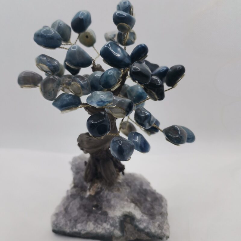 ARBOL DE MINERAL AMATISTA Y AGATA AZUL 350