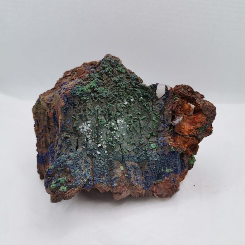 DRUSA MALAQUITA AZURITA Y CUARZO BLANCO 610 GRAMOS