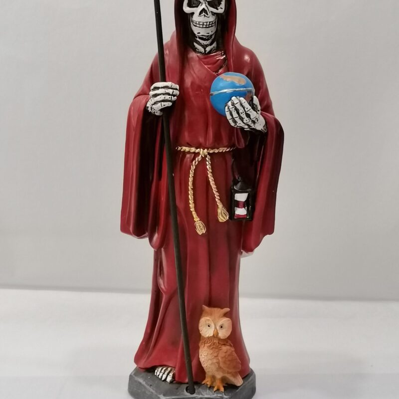 SANTA MUERTE ROJA 15 CM