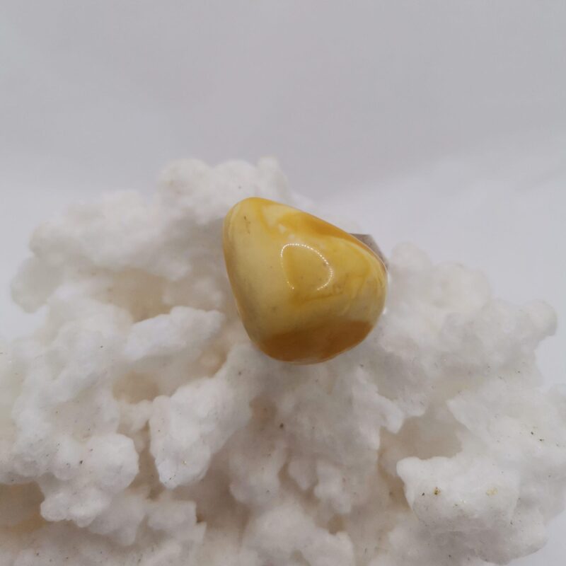 ANILLO AMBAR AMARILLO Y PLATA 105