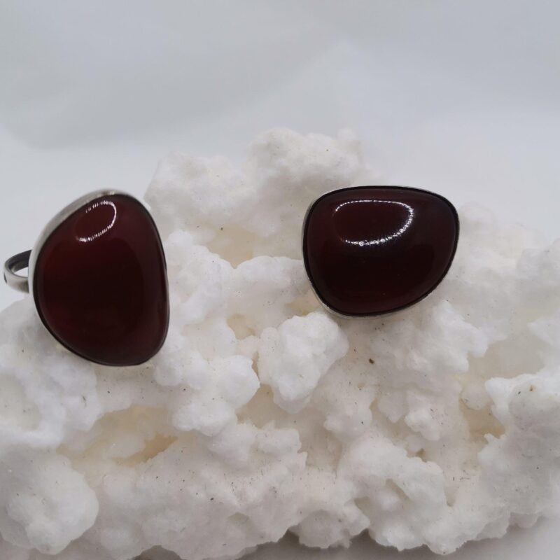 ANILLO PLATA CARNEOLA ADAPTABLE