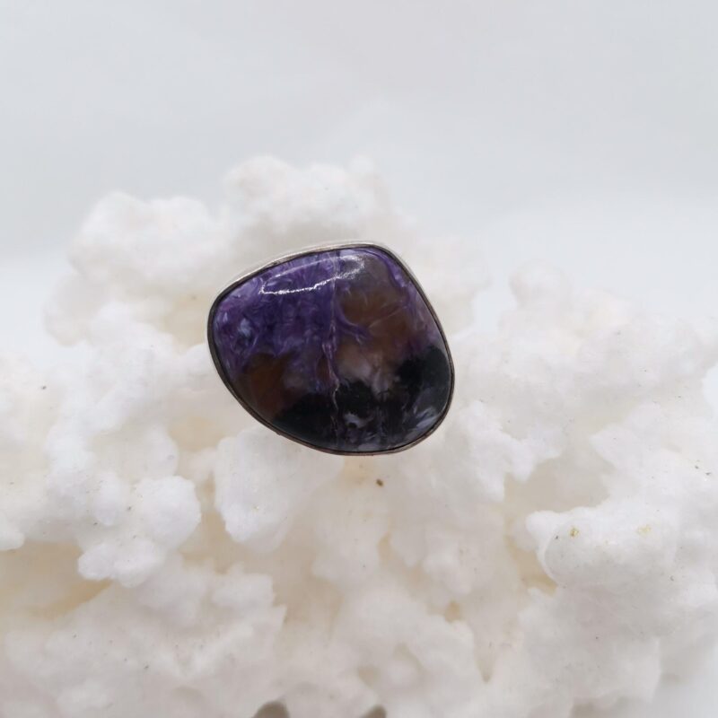 ANILLO PLATA CHAROITA ADAPTABLE