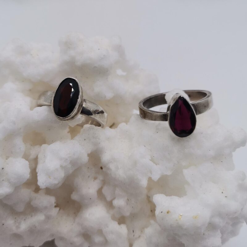 ANILLO PLATA GRANATE ADAPTABLE