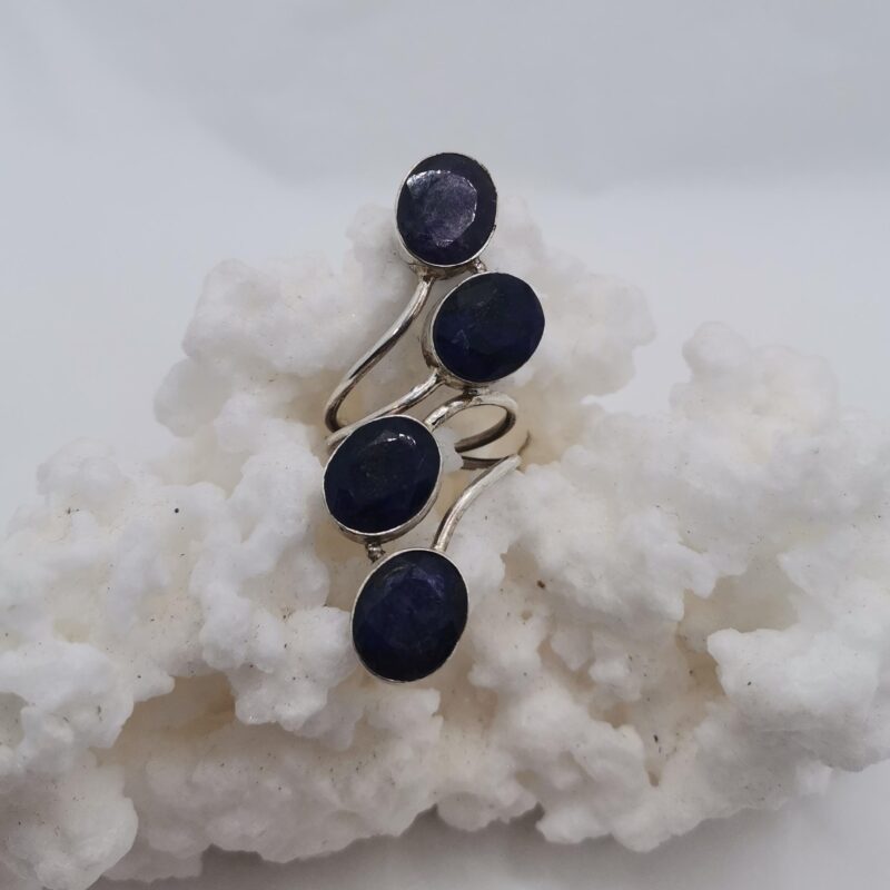 ANILLO PLATA LAPISLAZULI CUADRUPLE