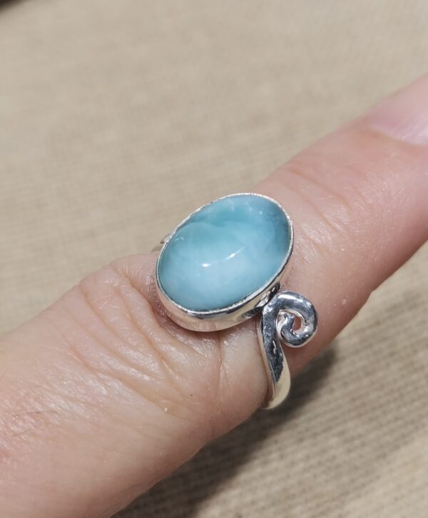 ANILLO PLATA LARIMAR ADAPTABLE - Imagen 2