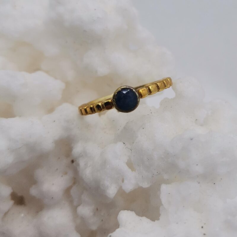 ANILLO PLATA ORO LAPISLAZULI 35