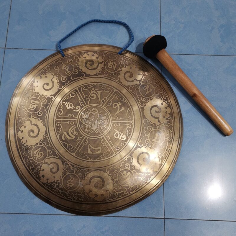GONG DE NEPAL 7 METALES GRABADO