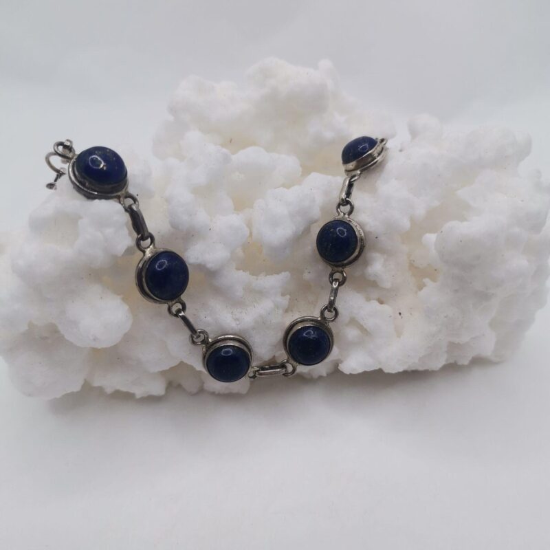 PULSERA PLATA VIEJA LAPISLAZULI