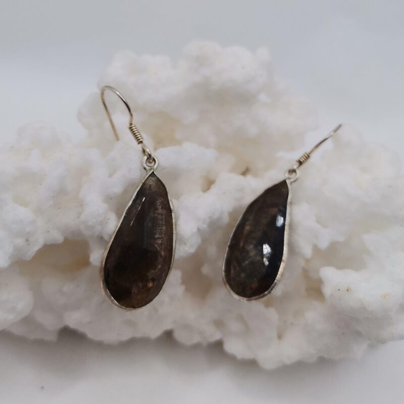 PENDIENTES PLATA BRONCITA FLATEADA GOTA 34