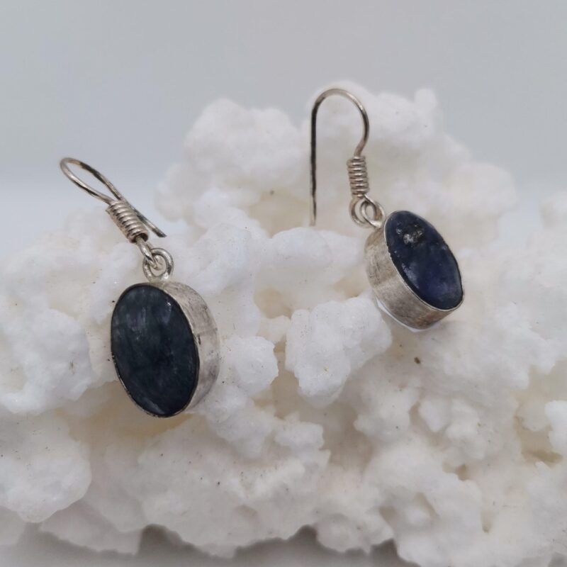 PENDIENTES PLATA CHAROITA OVALADO 35