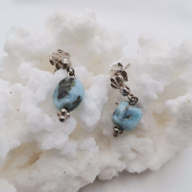 PENDIENTE PLATA LARIMAR RODADO 19