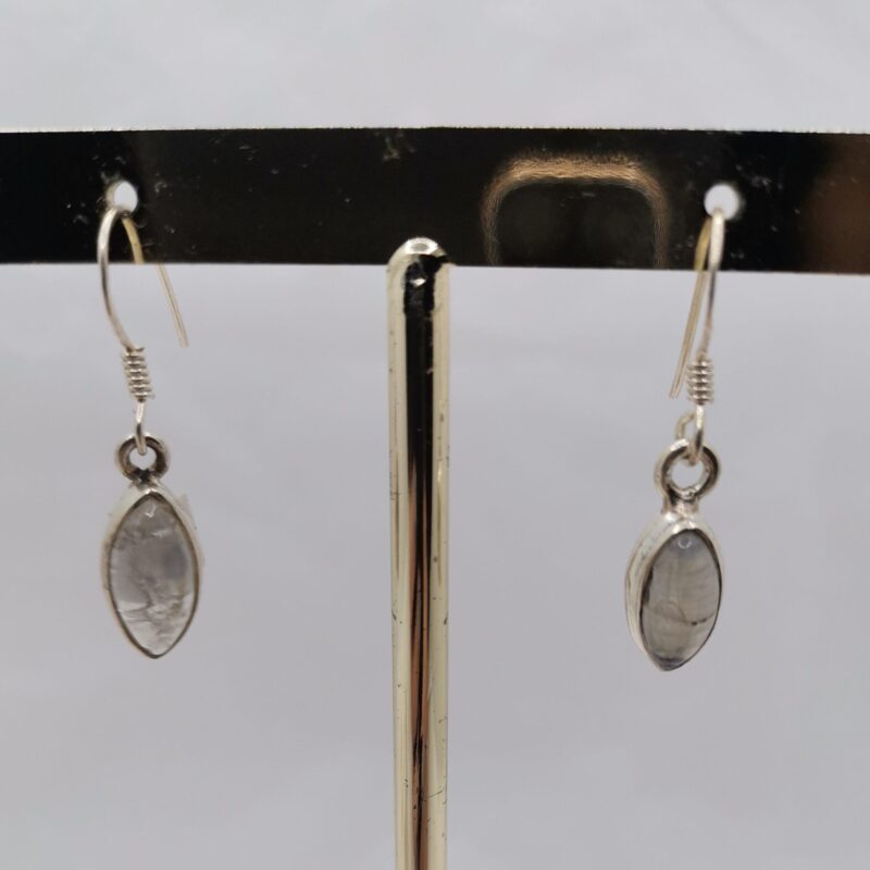 PENDIENTE PLATA LAGRIMA PIEDRA LUNA  51 Y 22