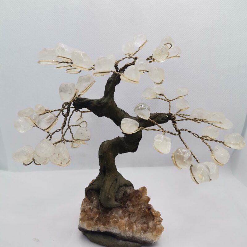 ARBOL MINERAL CITRINO Y CUARZO BLANCO 600