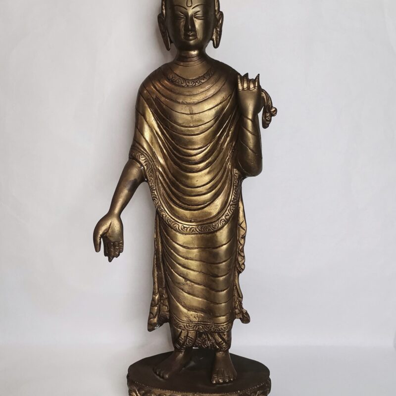 BUDA DE PIE MEDITACION BRONCE