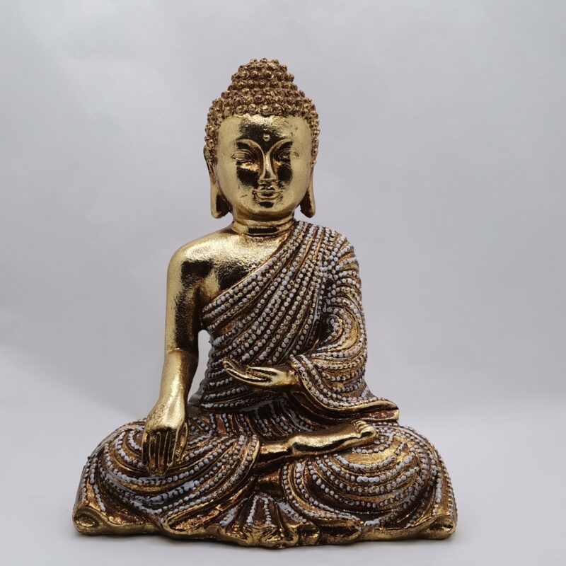 BUDA MEDITACION DORADO PERLAS