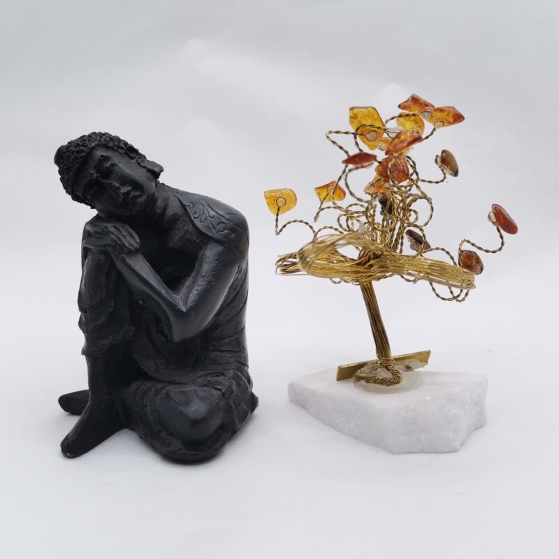 BUDHA MEDITACION SENTADO NEGRO