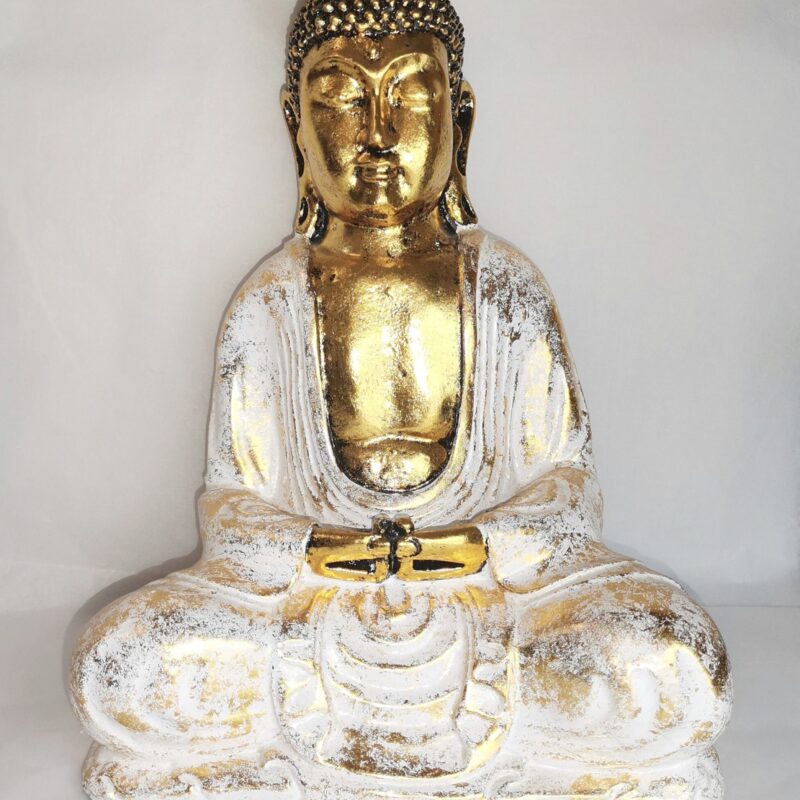 BUDA SENTADO DORADO BLANCO 50