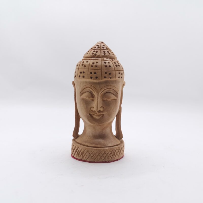 FIGURA CABEZA BUDA MADERA SANDALO 16