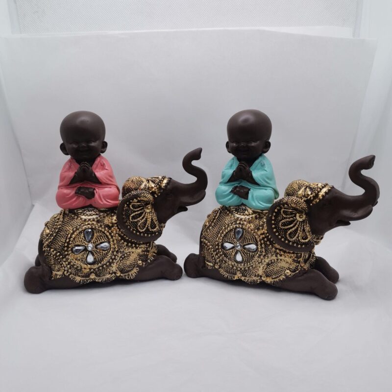 FIGURA BUDA NIÑO SOBRE ELEFANTE