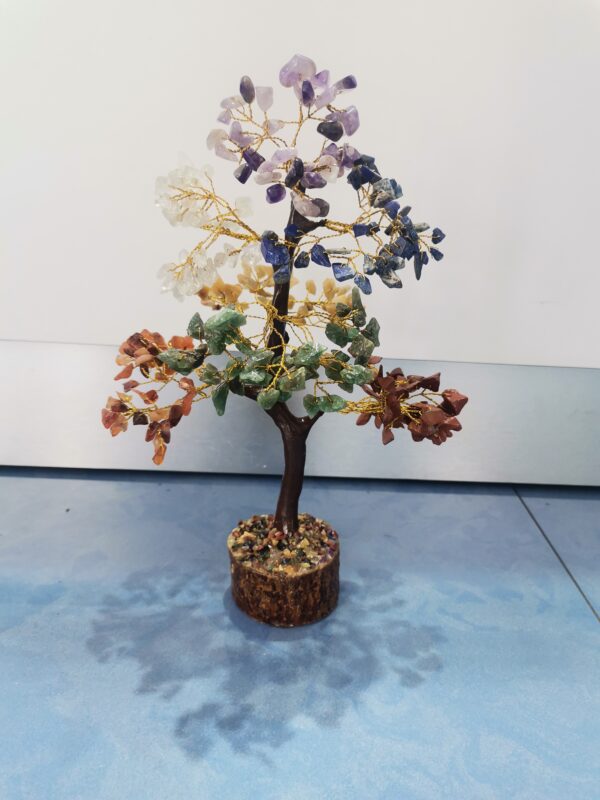 ARBOL BONSAI 7 CHAKRAS BASE MADERA