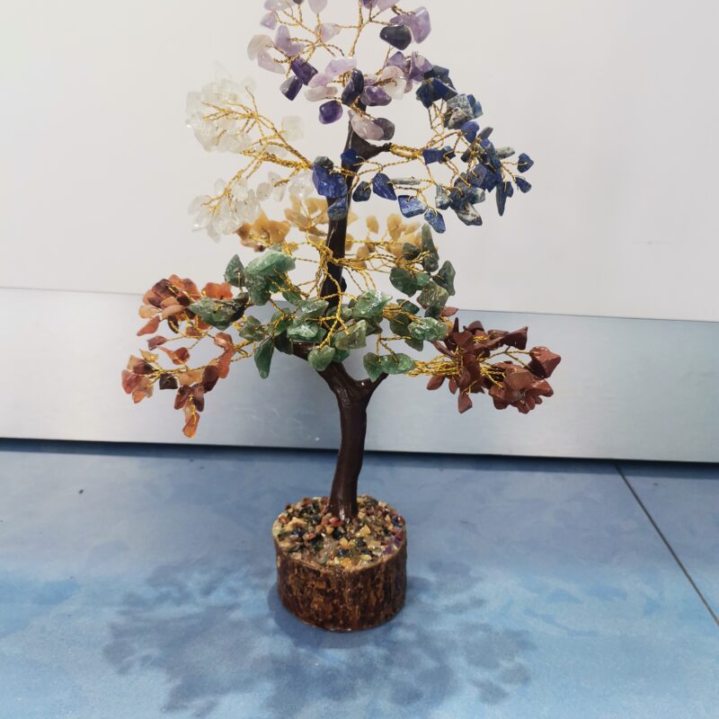 ARBOL BONSAI 7 CHAKRAS BASE MADERA