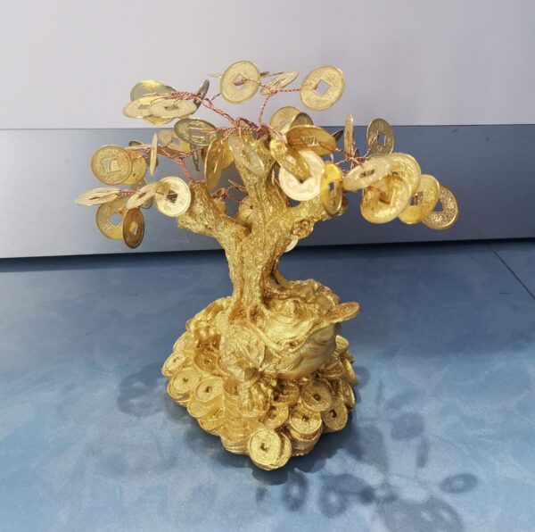ARBOL BONSAI MONEDAS Y RANA FENG SHUI