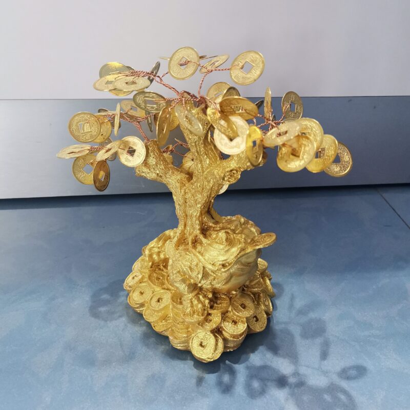 ARBOL BONSAI MONEDAS Y RANA FENG SHUI
