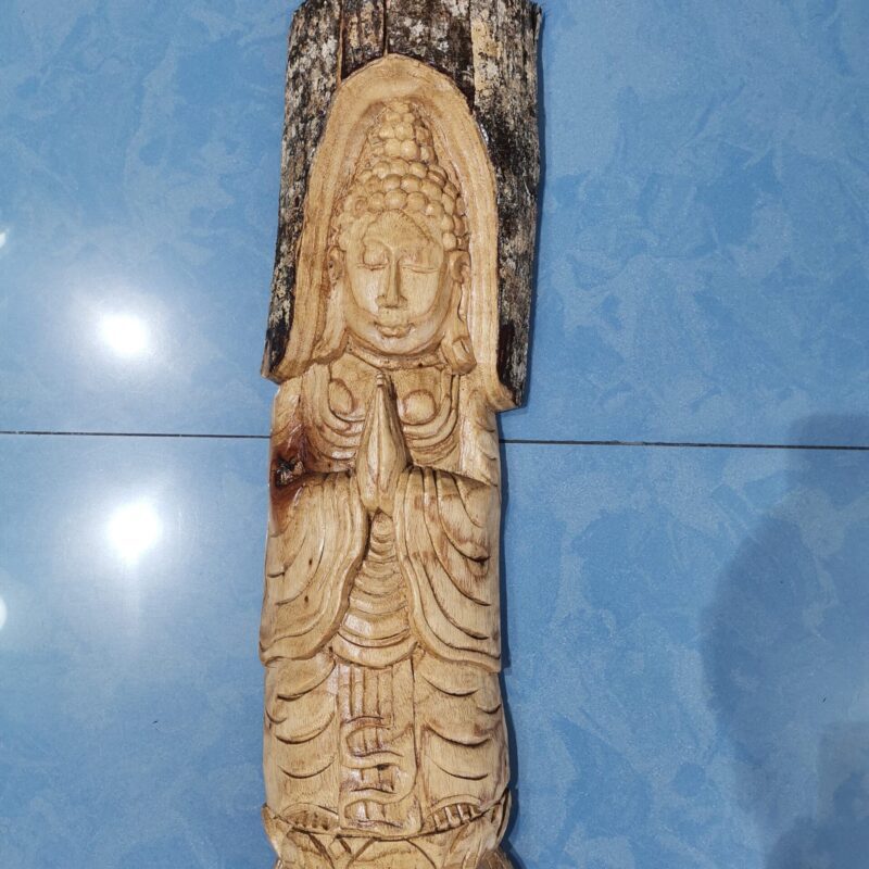 BUDA TALLADO MADERA CORTEZA