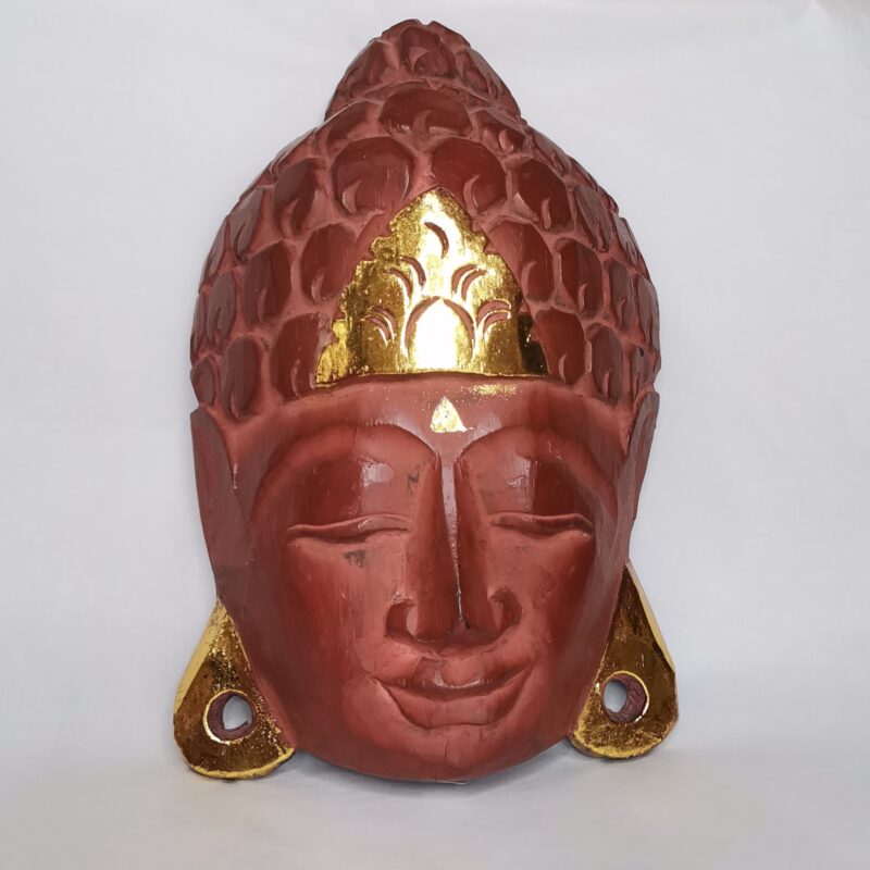 COLGADOR CABEZA BUDA PLATEADO DORADO MARRON