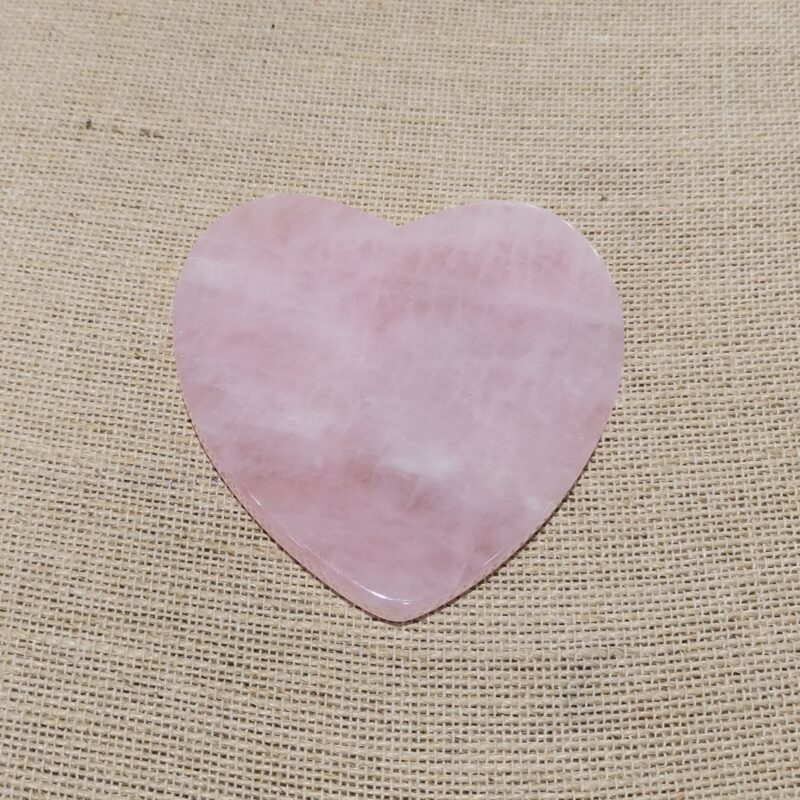 CORAZON CUARZO ROSA PLANO