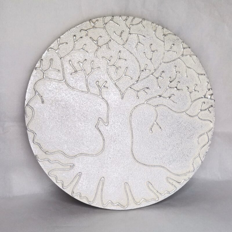 CUADRO ARBOL DE LA VIDA DORADO PLATEADO PEQ