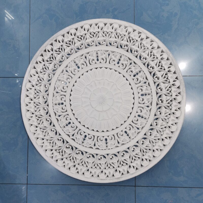 CUADRO MANDALA BLANCO 60 CM