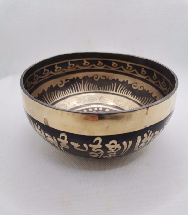 CUENCO TIBETANO 7 METALES GRABADO 14 CM - Imagen 4