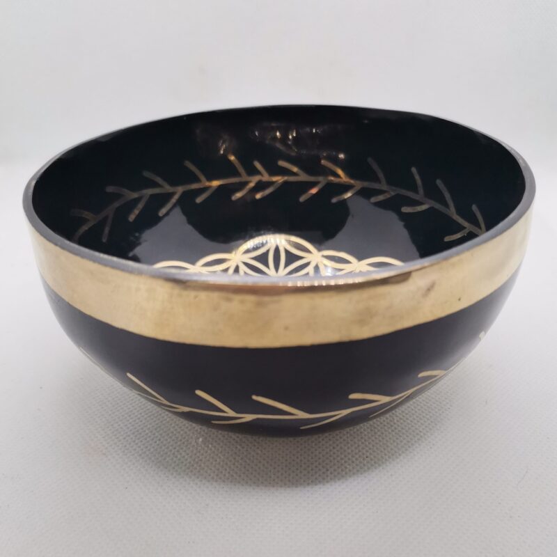 CUENCO TIBETANO 7 METALES GRABADO 14,5 CM