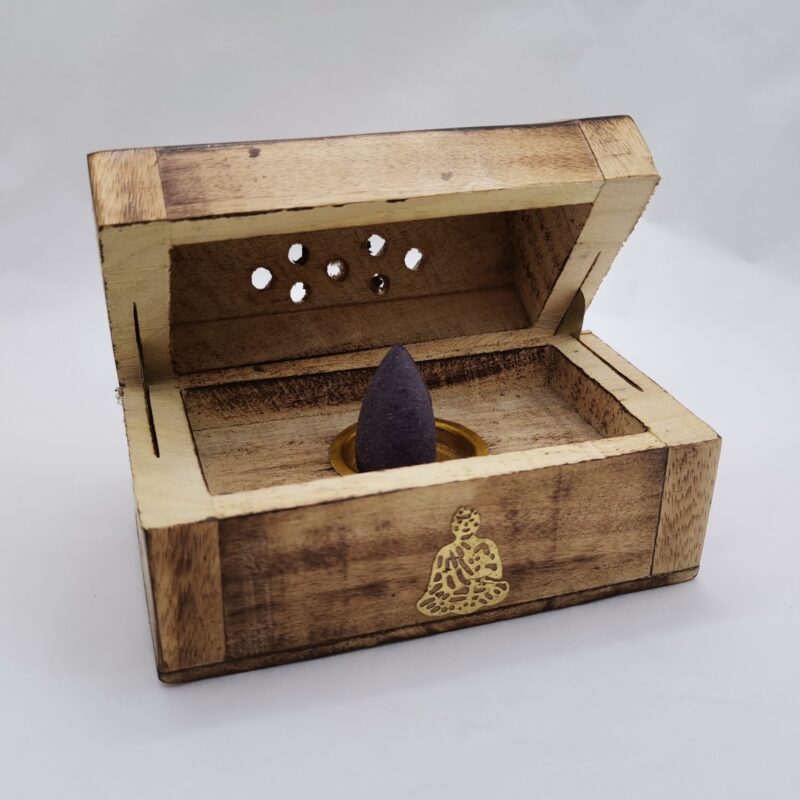 INCENSARIO CONO CAJA MADERA PEQ