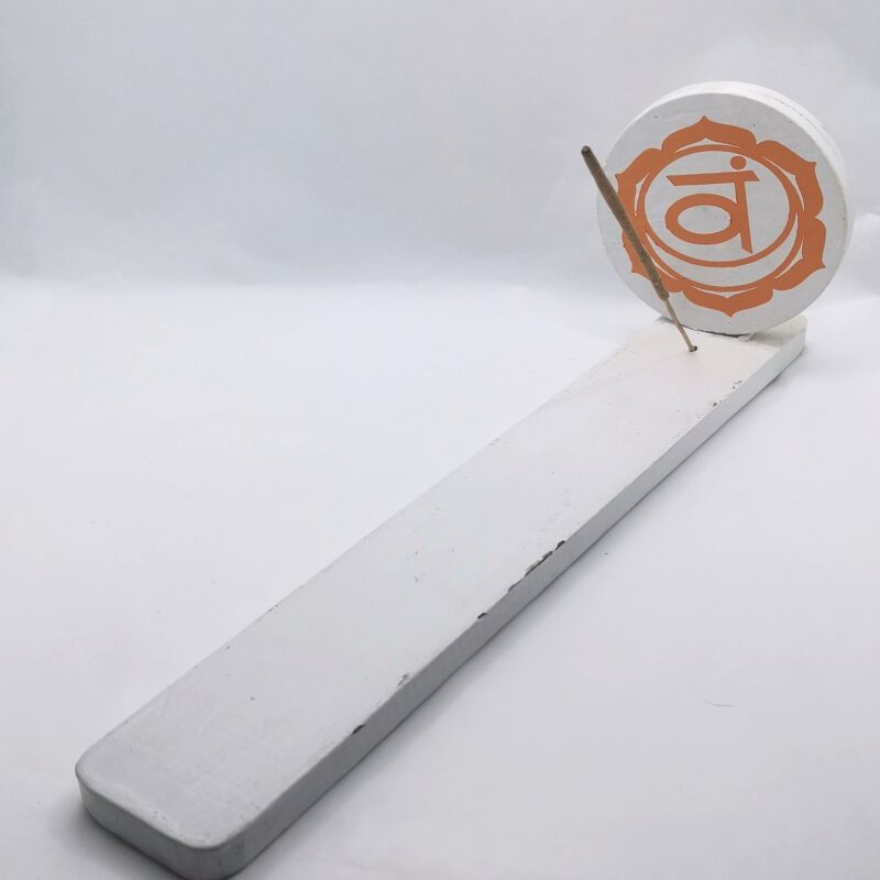INCENSARIO CHAKRAS BLANCO MADERA