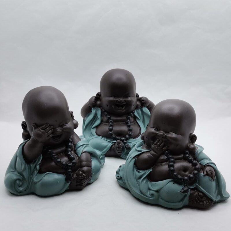 TRES BUDHA BEBE ABUNDANCIA SENTADO