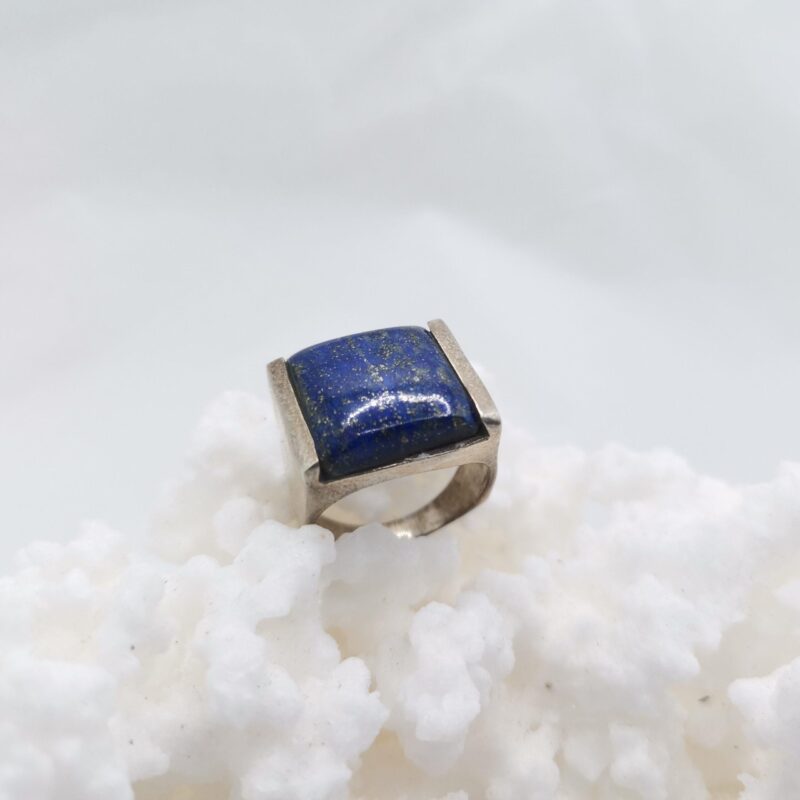 ANILLO LAPISLAZULI PLATA HOMBRE