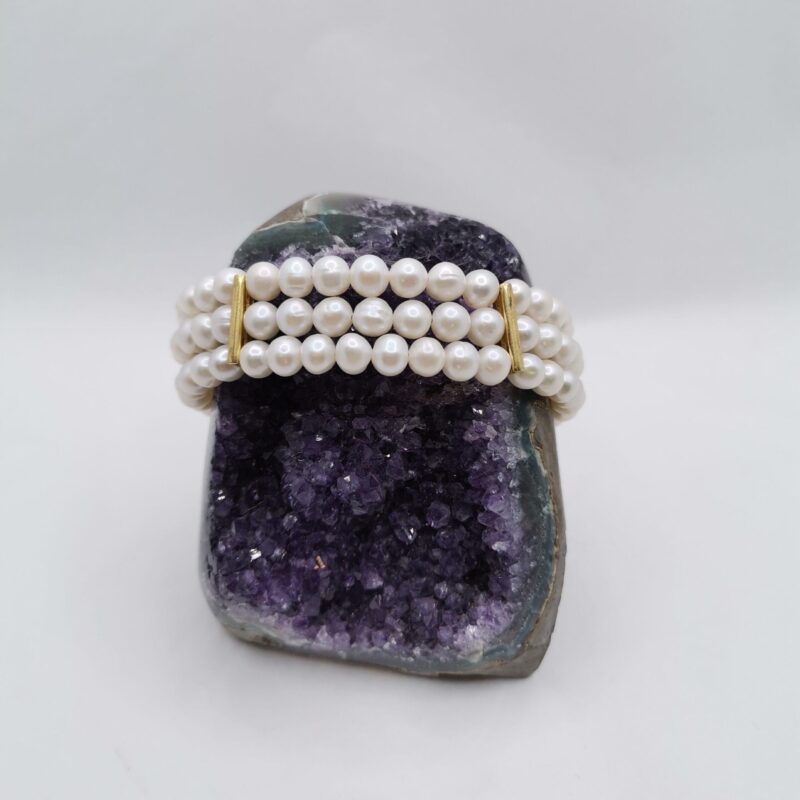 BRAZALETE PERLAS PLATA ORO 150