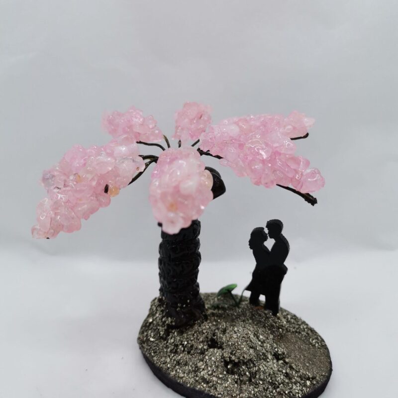 PALMERA DEL AMOR CUARZO ROSA Y PIRITA 45