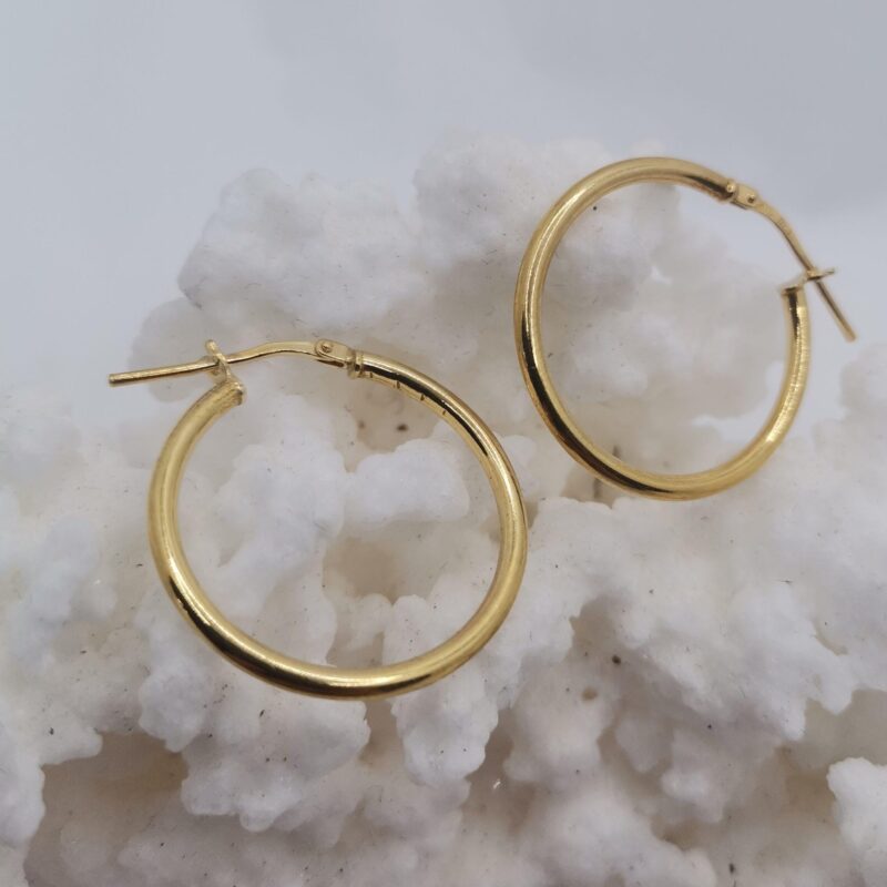 PENDIENTES ARO PLATA ORO 30