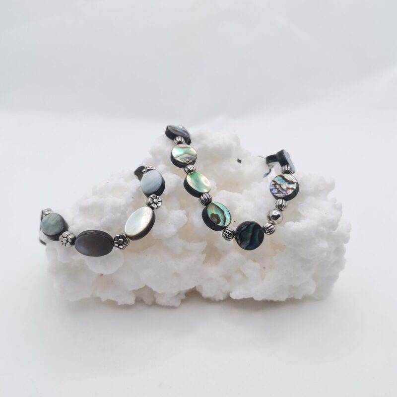 PULSERA HALIOTI OVALOS Y CIRCULOS ACERO