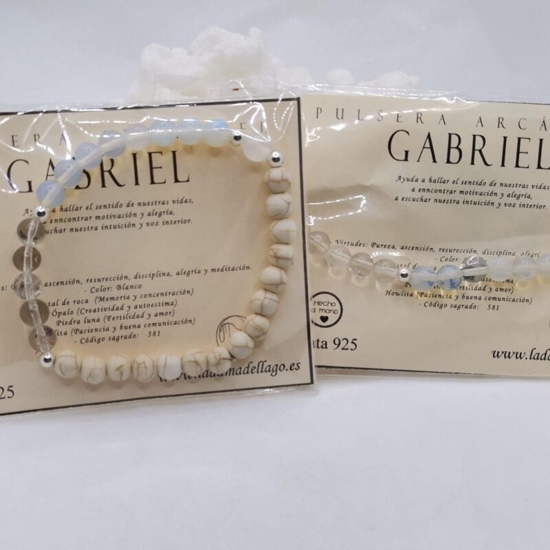 PULSERA ARCANGEL GABRIEL MINERAL PLATA